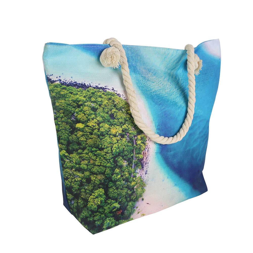 Borsa da spiaggia con zip interno (50x45x15cm)