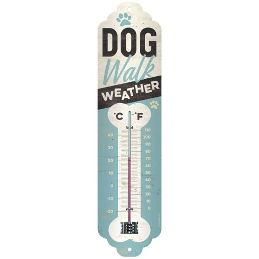 Nostalgic-Art Dog Walk Weather Thermometer