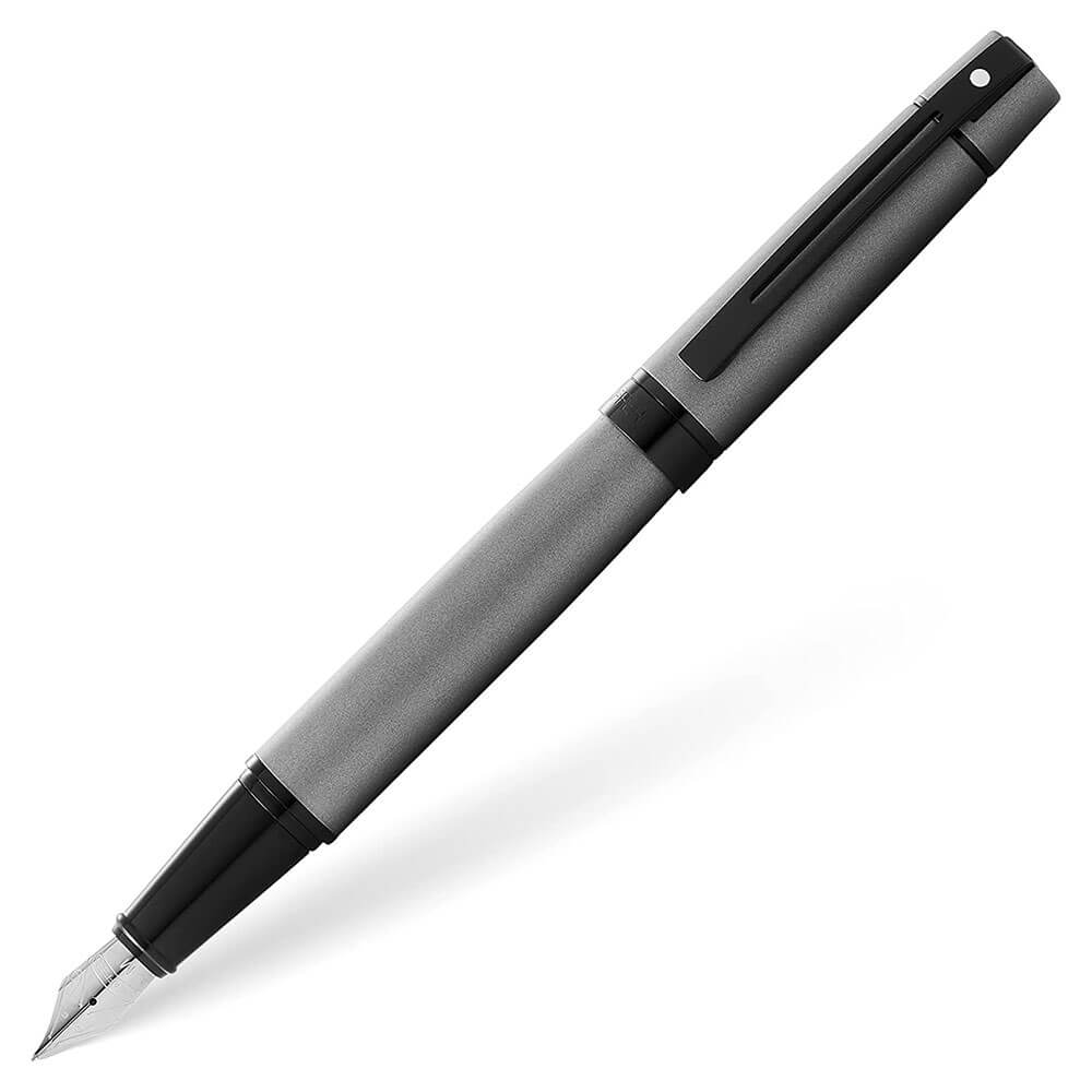 Sheaffer 300 Penna stilografica con rivestimento nero (grigio opaco)