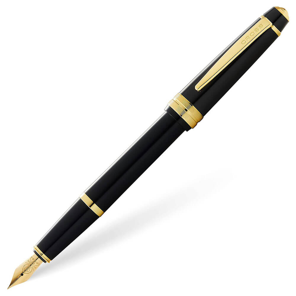 Cross Bailey Light Gloss Fountain Pen (nero e oro)