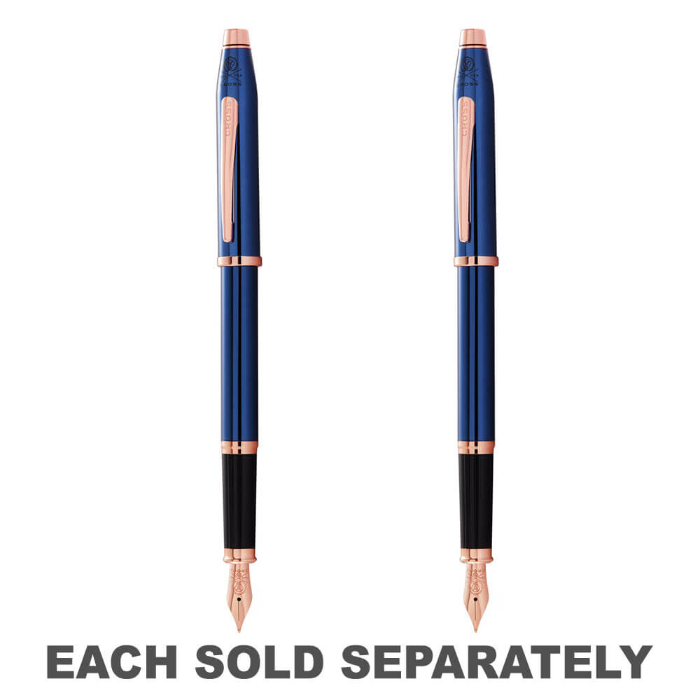 Century ll Translucent Blue & Rose Gold Fountain Pen