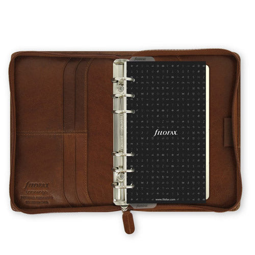 Filofax Lockwood Personal Zip Organiser (Cognac)