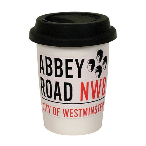 Abbey Road Double Walled Mug with Lid (Black)