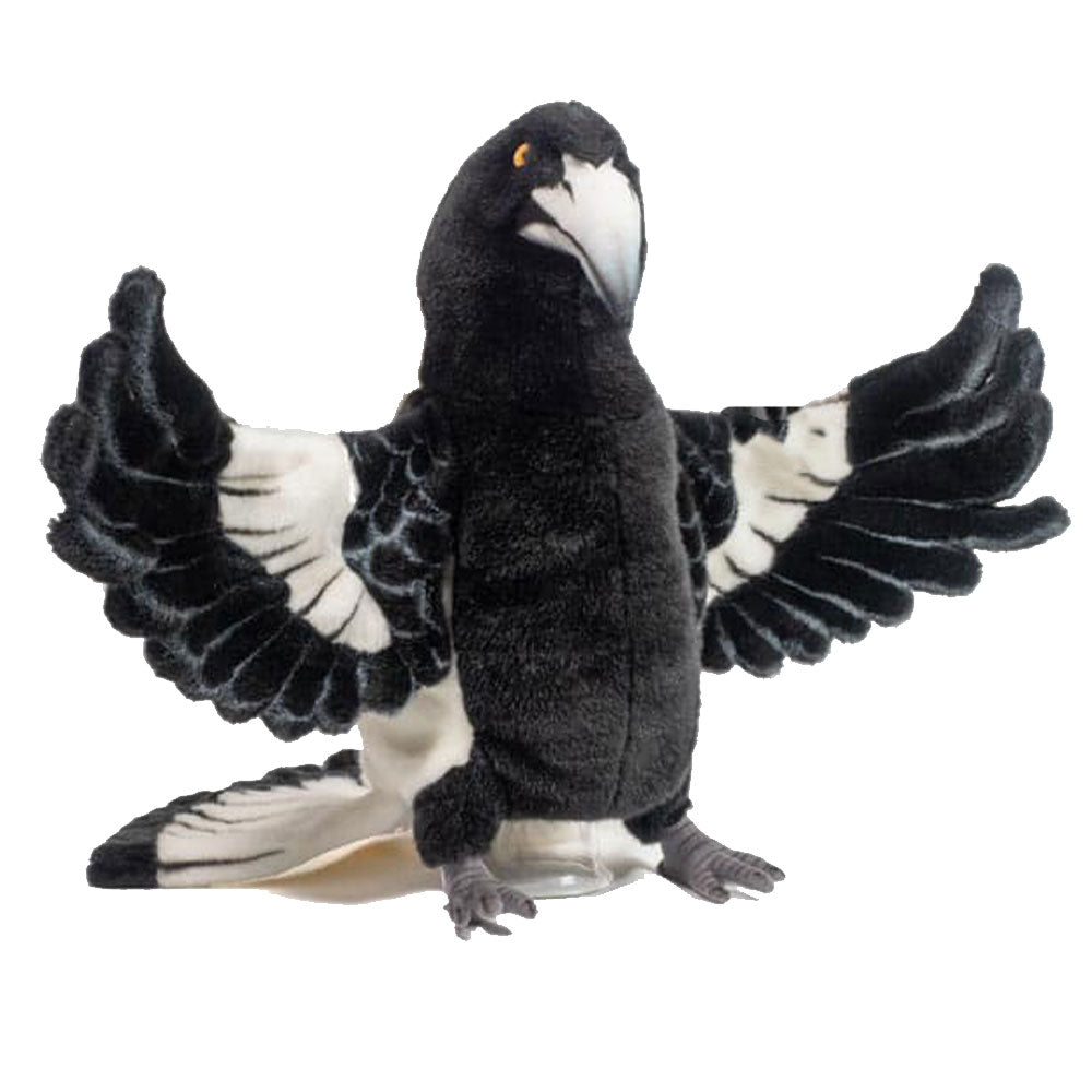 Magpie Bird Hand Puppet 34cm