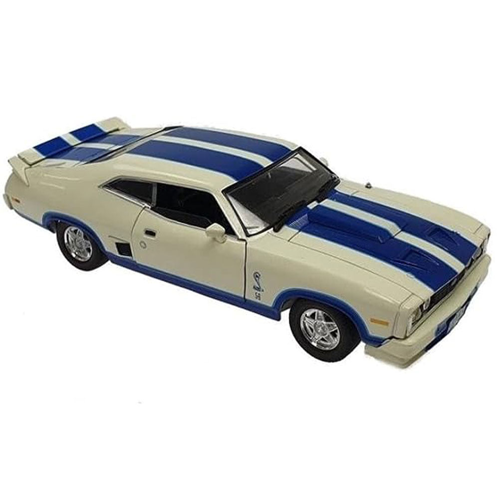 Ford Falcon avec Blue Stripe 1:32 Model Car (blanc)