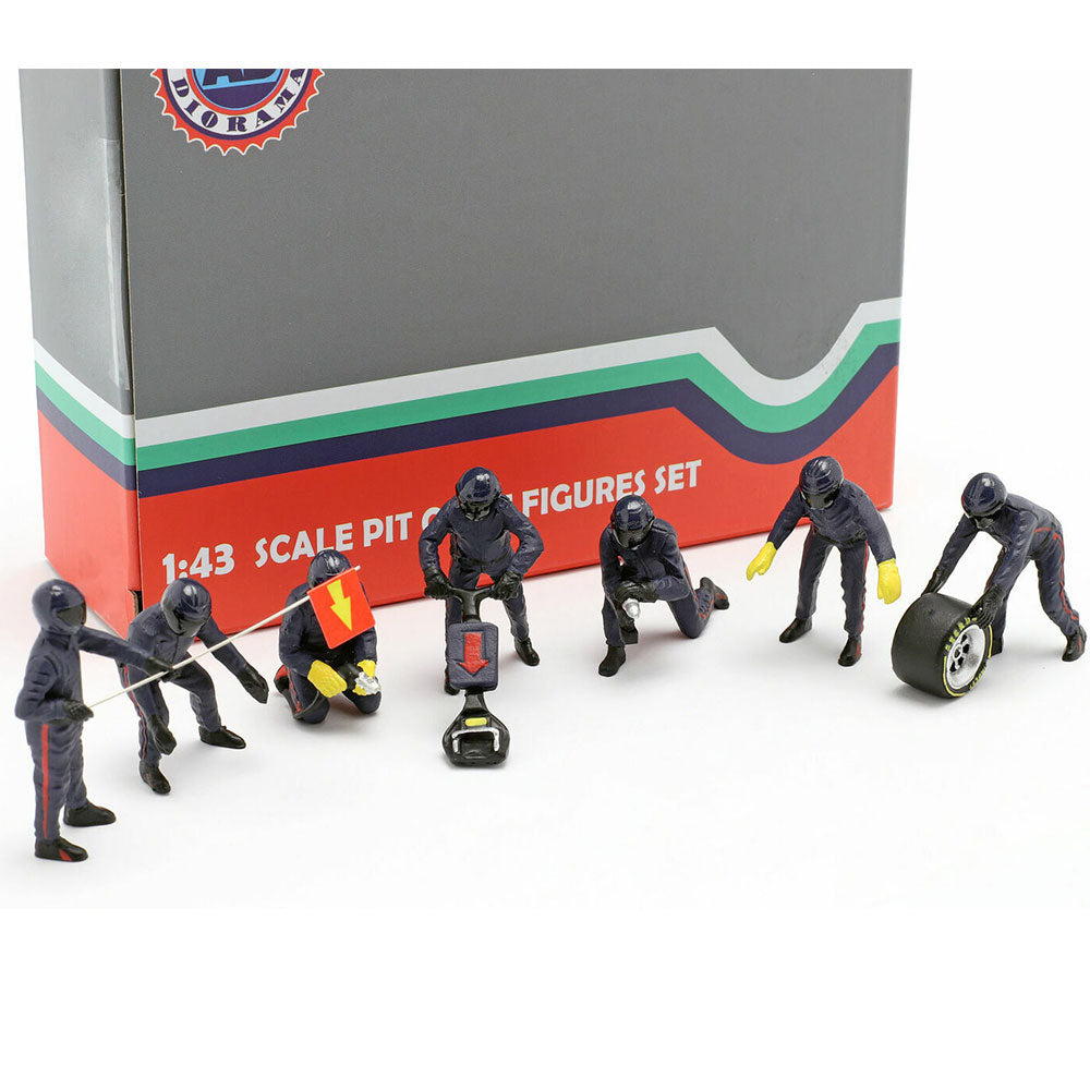 Pit Crew F1 1:43 Figura de escala (conjunto de 7)