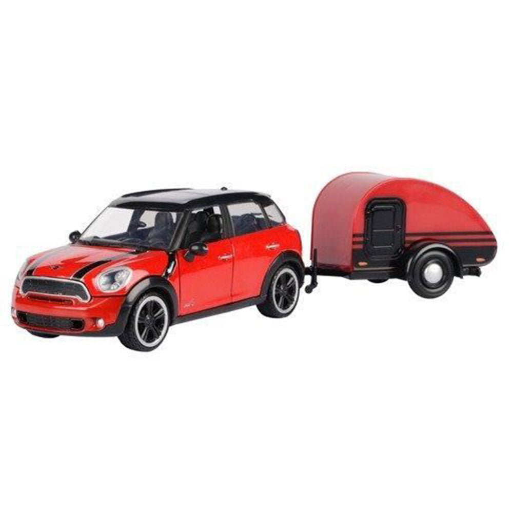 MINI COOPER S COUNTHAN z Trailerem 1/24 Model