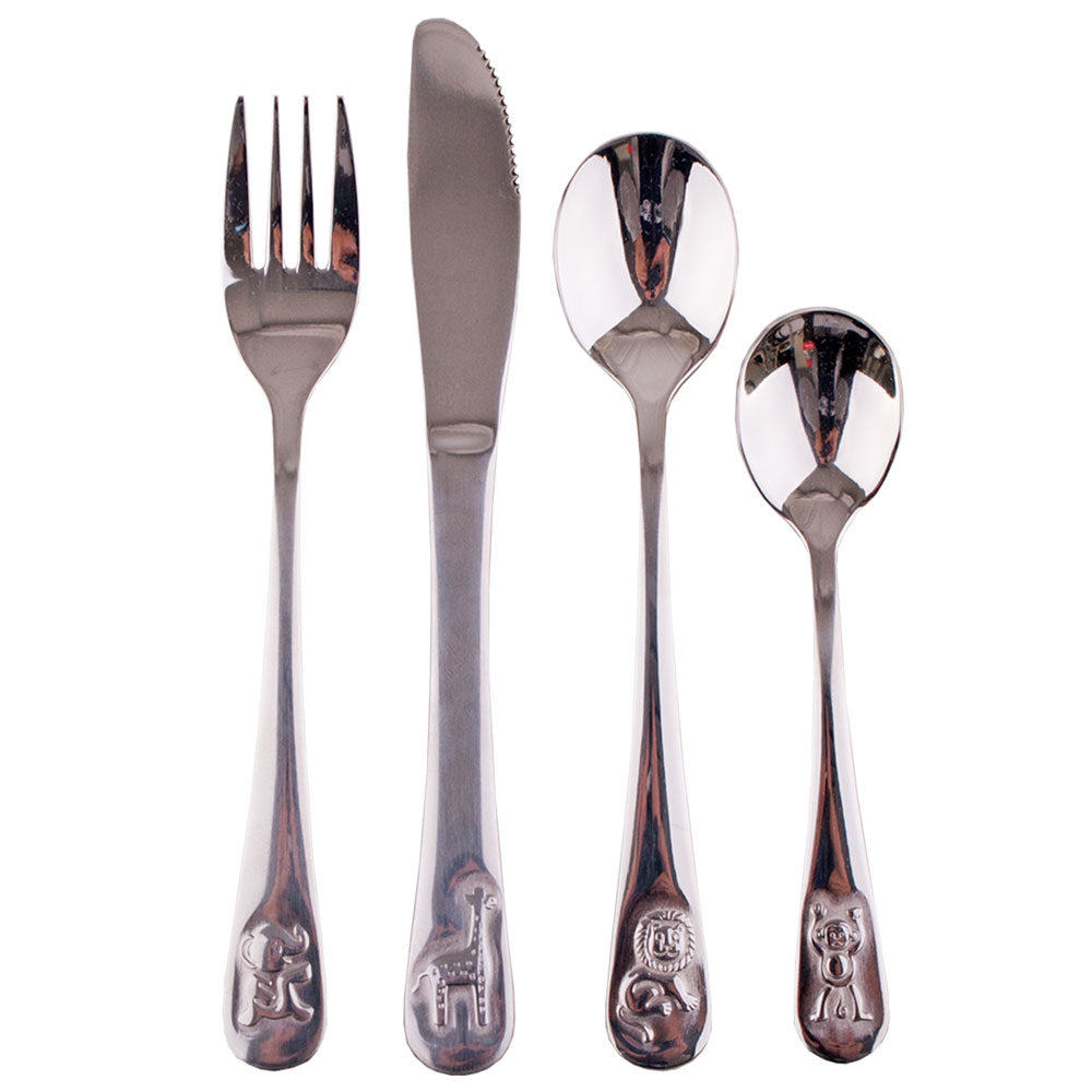 D.Line 4-Piece Kids Zoo Cutlery Set