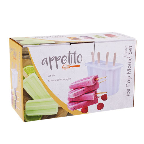 Appetito Classic Pop Mould 4pcs (White)