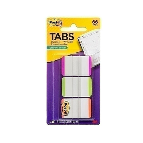 Post-It Tabs Pink/Green/Orange (Box of 6)