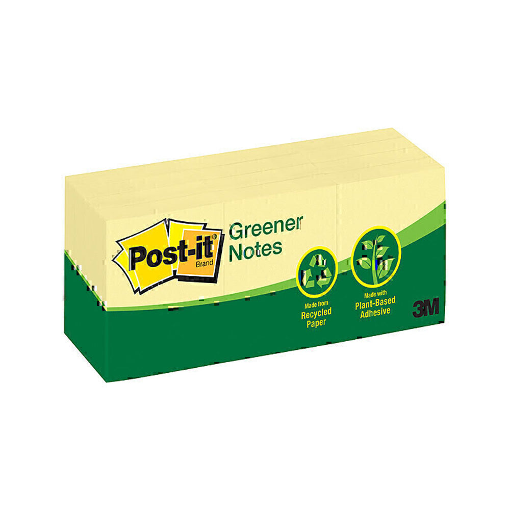 Notes plus vertes post-it 12pk (jaune canari)