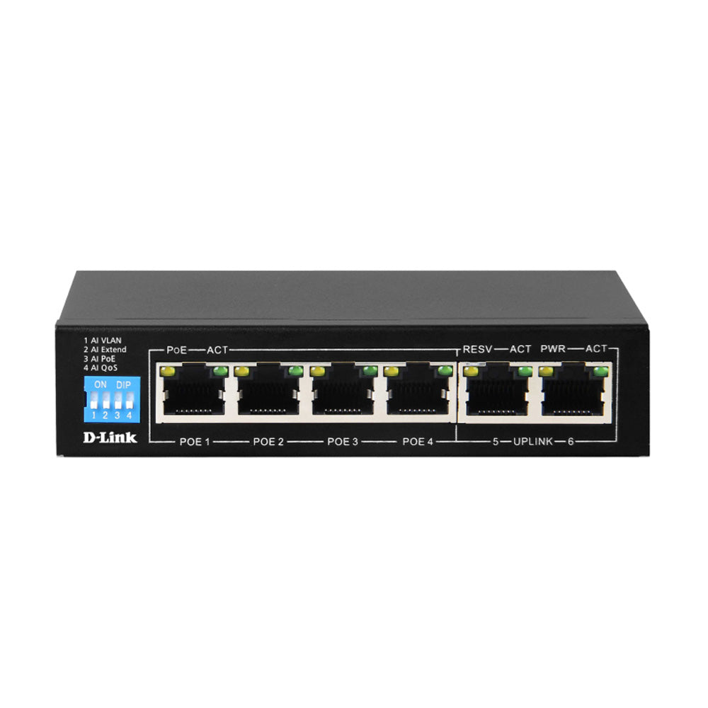 D-Link Gigabit Poe Switch met 2 uplink-poorten