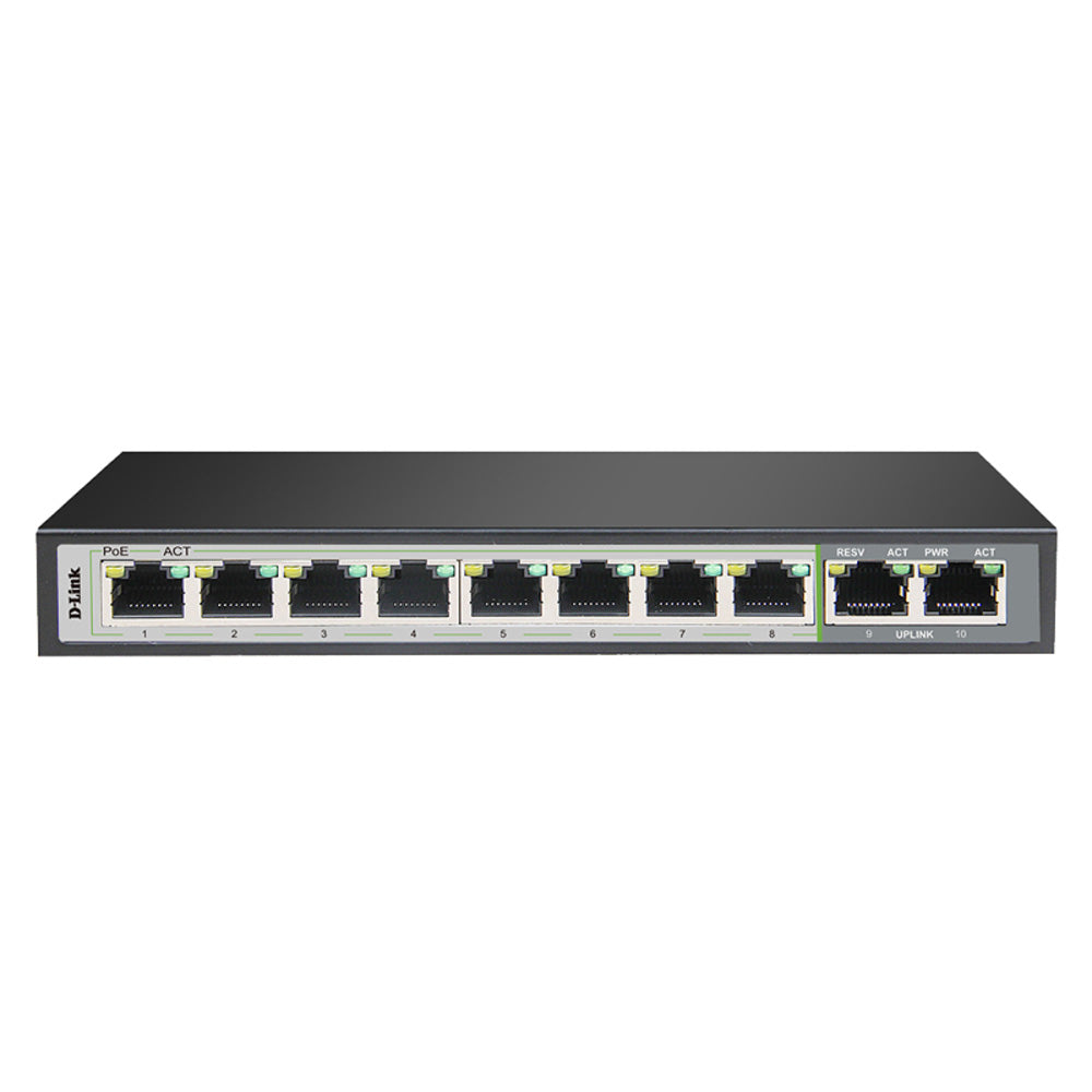 D-Link Gigabit Poe Switch met 2 uplink-poorten