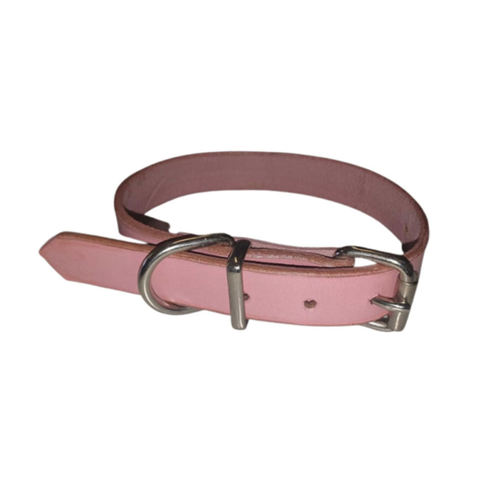 Leather Plain Collar (Pink)