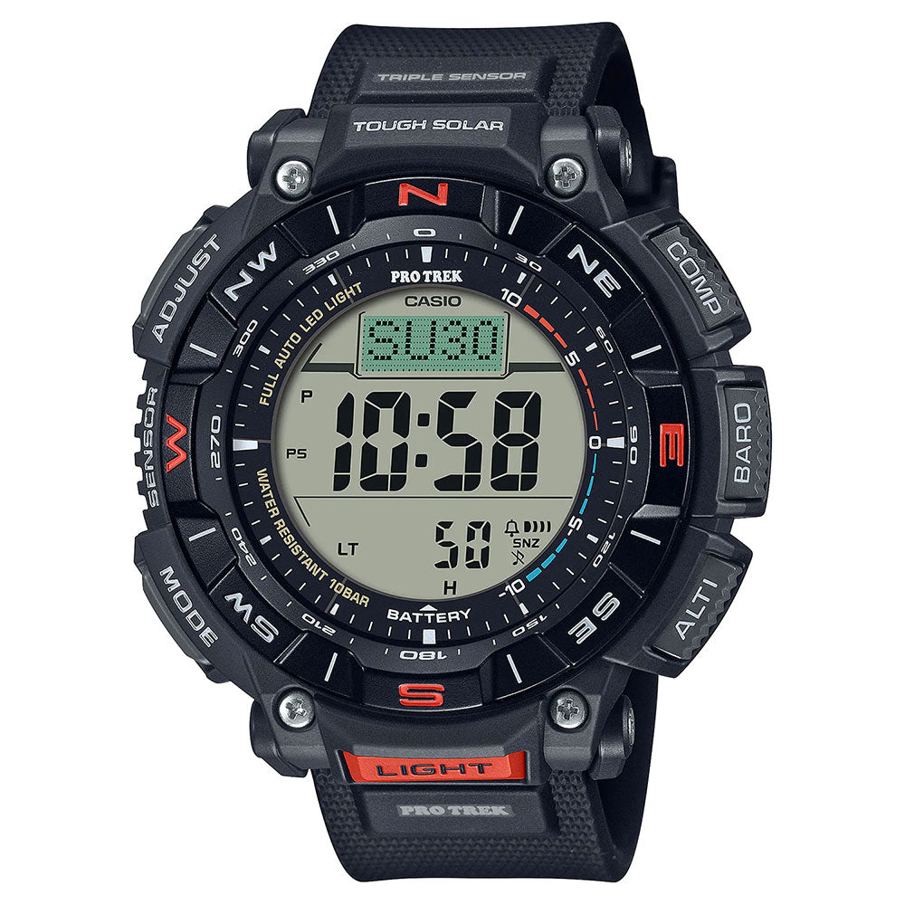 Pro Trek PRG340 Triple Sensor Band Watch (czarny)