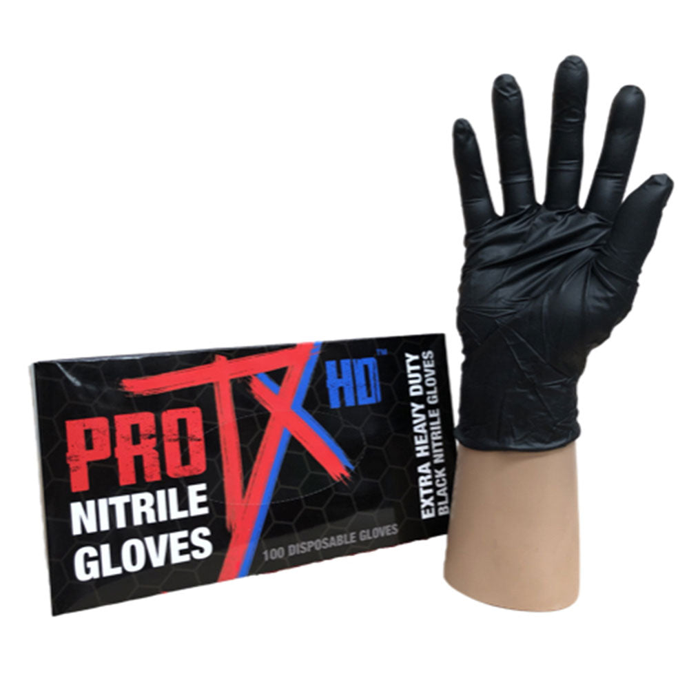 Pro TX HD Heavy Duty Nitril Handschoenen 100 st (zwart)