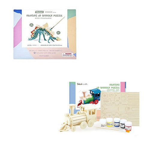 Robotime 3D Wooden Puzzle Craft Paint Kit