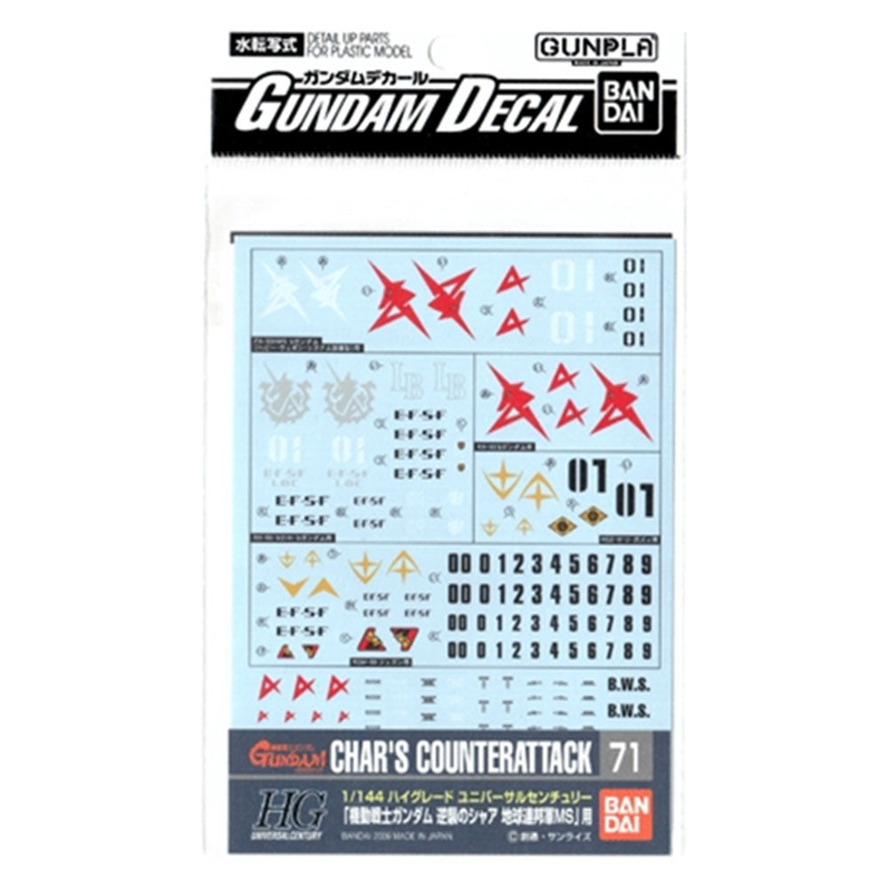 Gundam Decal Chars Counter Attack Model