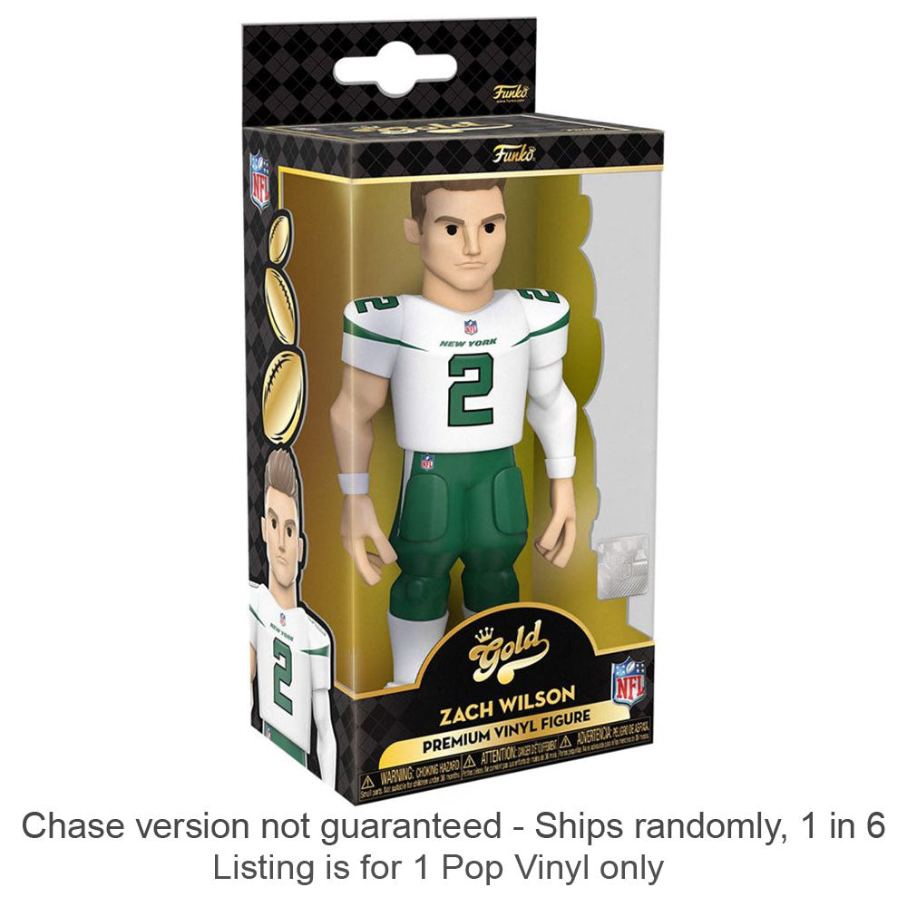 NFL: NY Jets Zach Wilson Vinyl Gold Chase Schepen 1 op 6