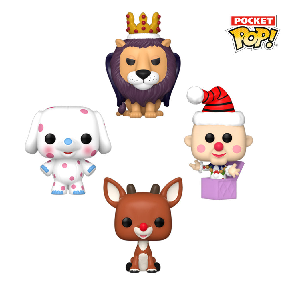 Rudolph Holiday Tree Box Pocket Pop! 4-Pack