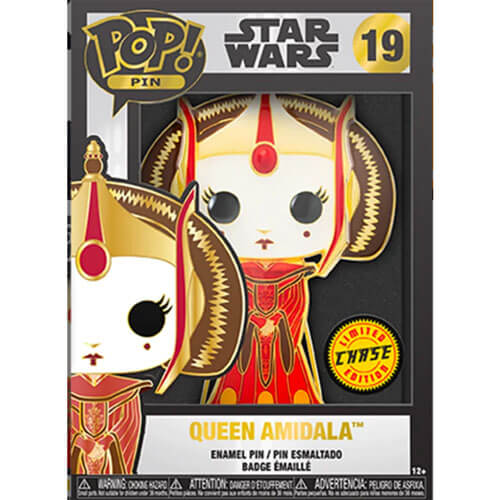 Queen Amidala 4" Pop! Enamel Pin Chase Ships 1 in 6