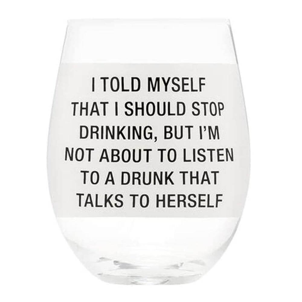 Say What Stemless Wine Glass