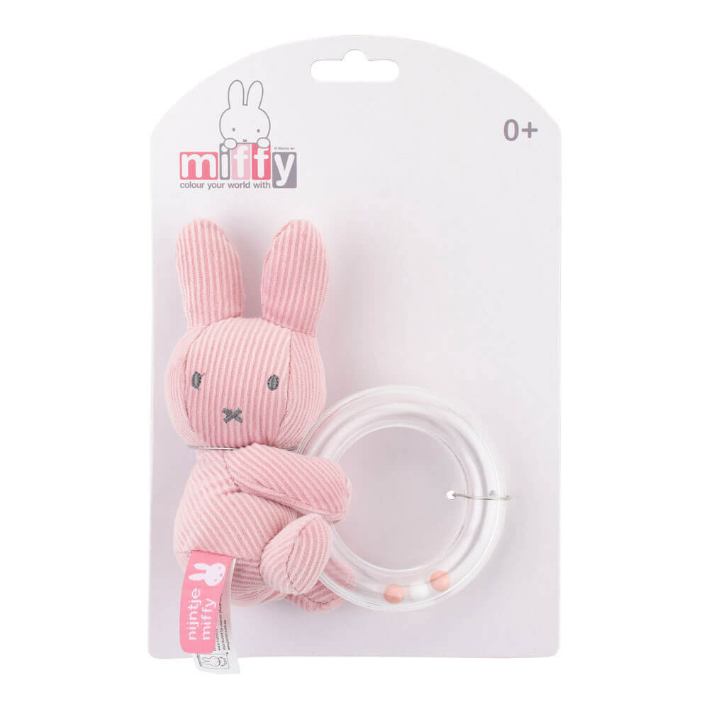 Miffy ring rammelen met kralen