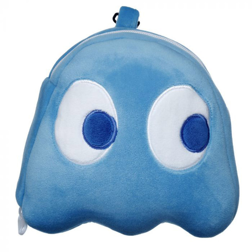 Relaxeazzz Pac-Man Blue Ghost Travel Pillow & Eye Mask Set