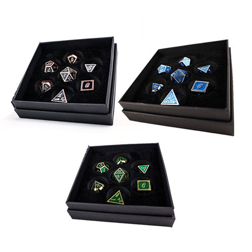 LPG Metal RPG Serif Dice Set