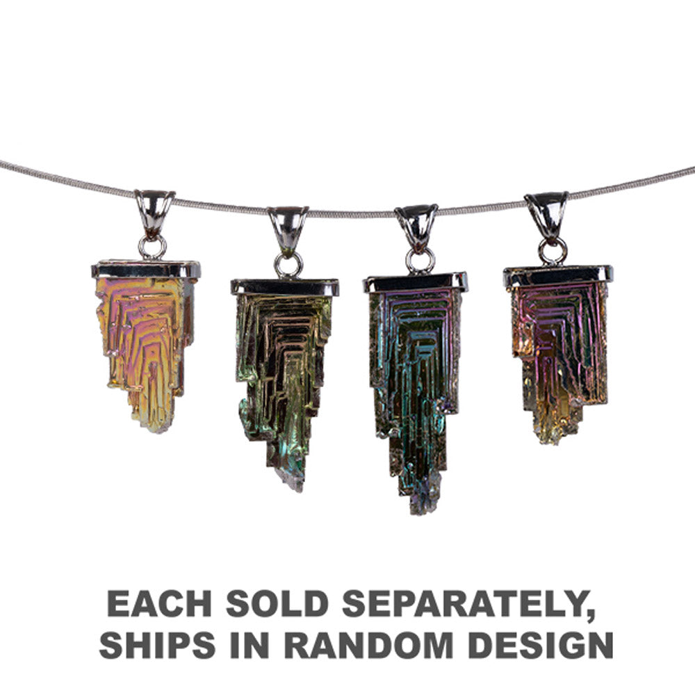 Gemstone Bismuth Crystal Pendant (1pc Random)