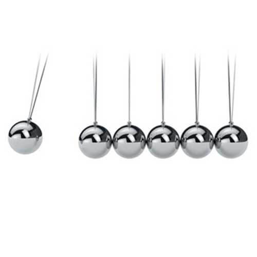 Small Newton's Cradle w/ Marble Look Base