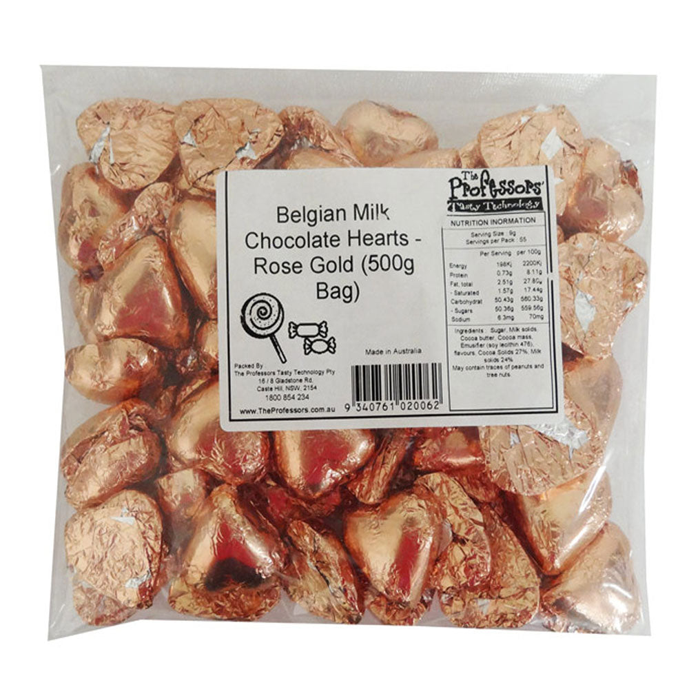 Belgische melkchocolade harten 500G