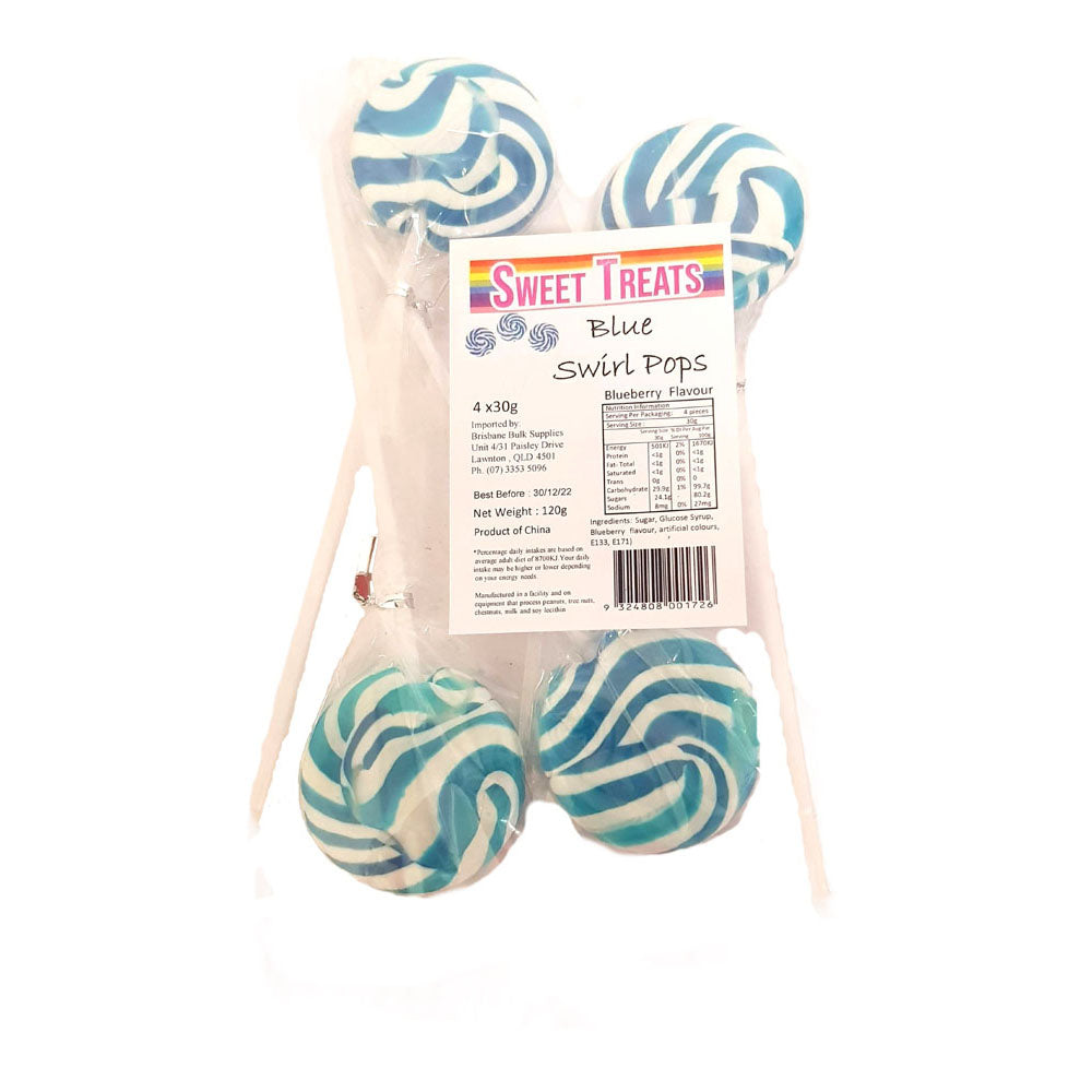 Sweet Treats Bagged Swirl Pops 4pk (120 g)