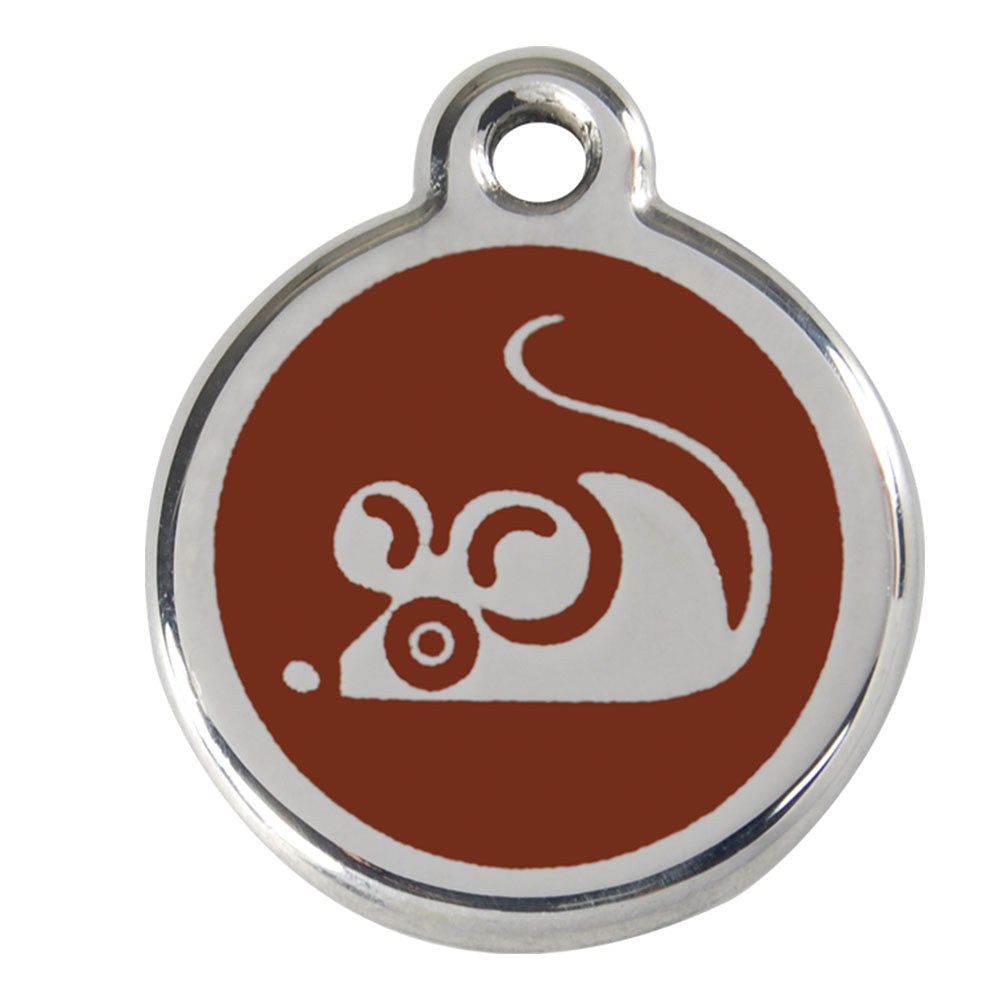 Stainless Steel Mouse Enamel Cat Tags (Small)