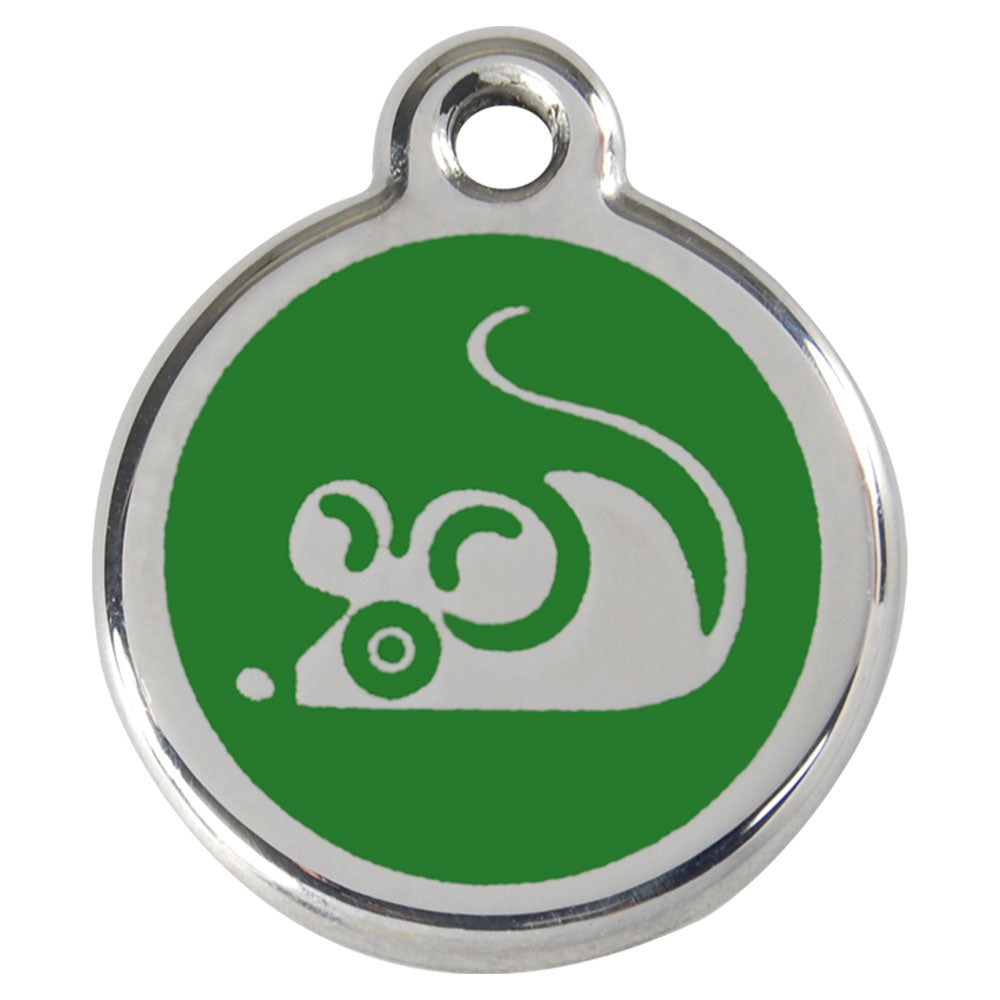 Stainless Steel Mouse Enamel Cat Tags (Small)