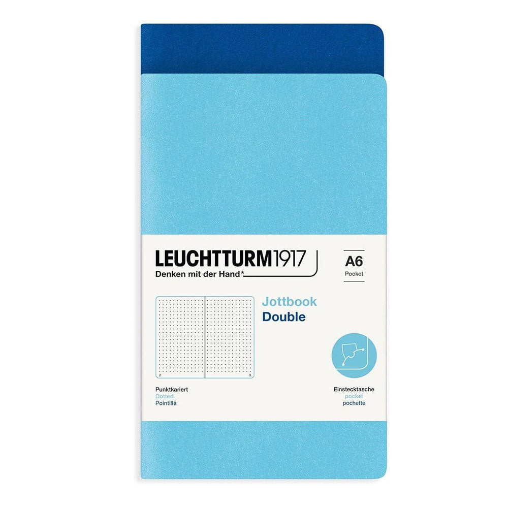 Leuchtturm Twin Pack Jottbook kropkował A6