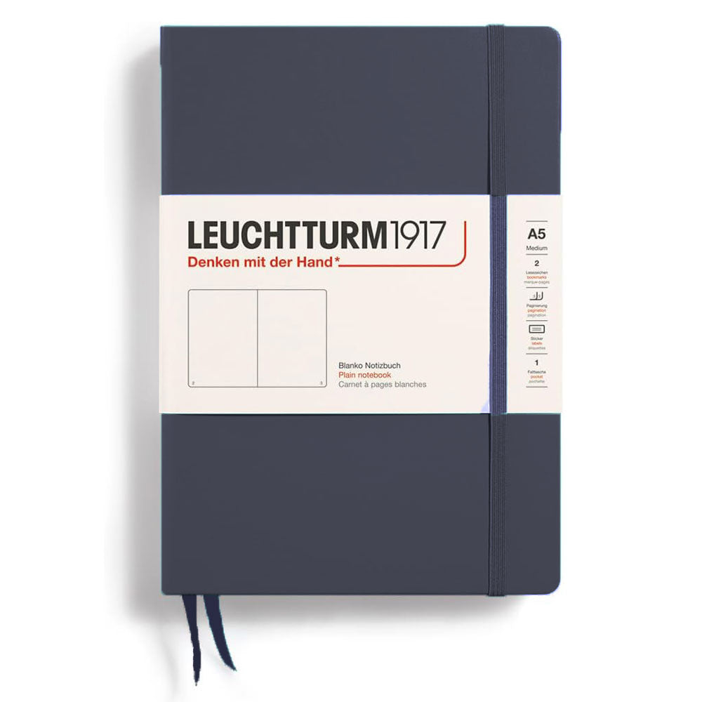 Leuchtturm Hardcover Plain Notebook A5 (Blue)