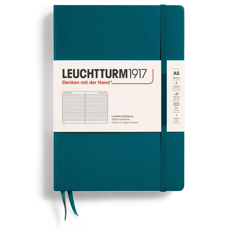 Leuchtturm Hardcover styrde anteckningsbok A5 (Green)