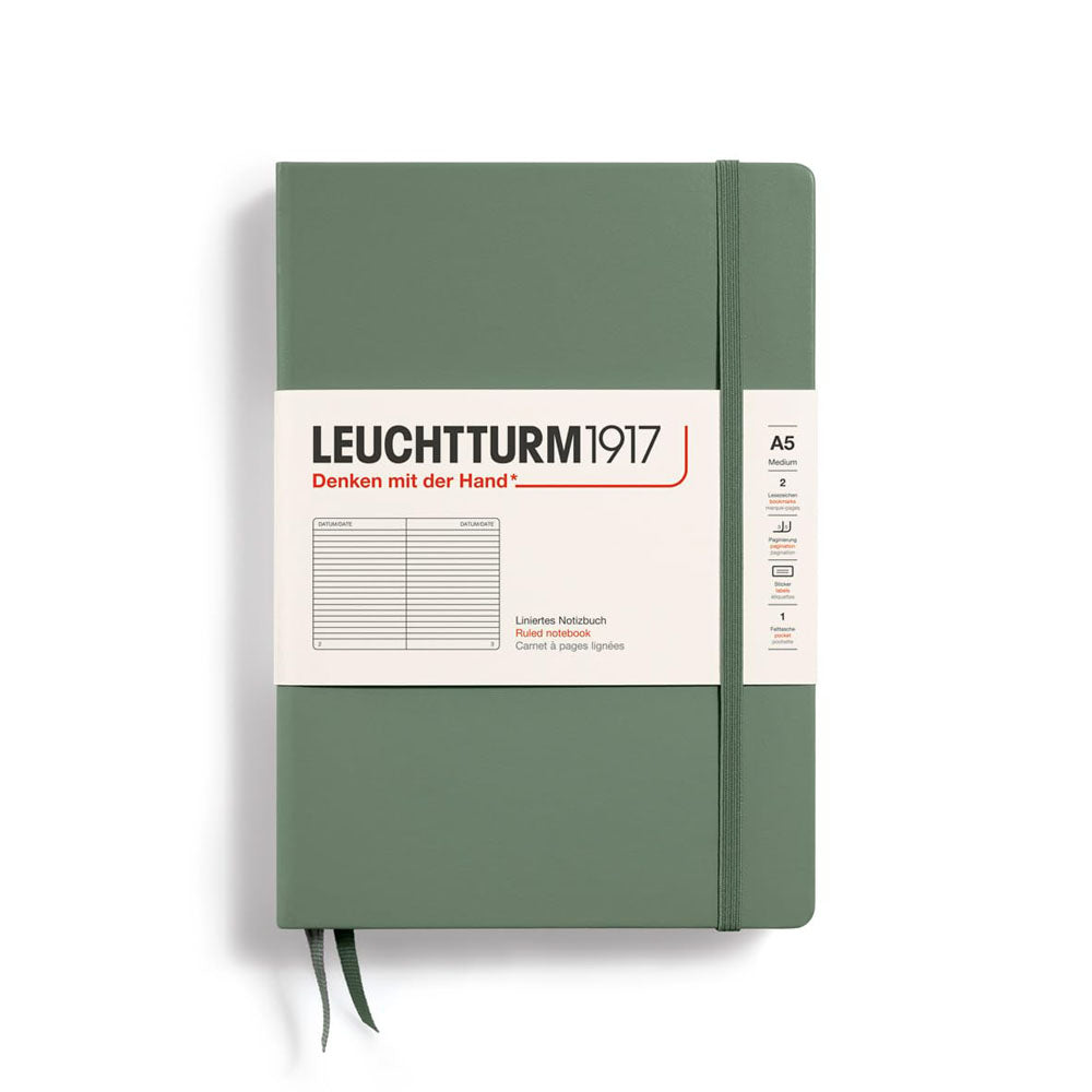 Leuchtturm Hardcover styrde anteckningsbok A5 (Green)