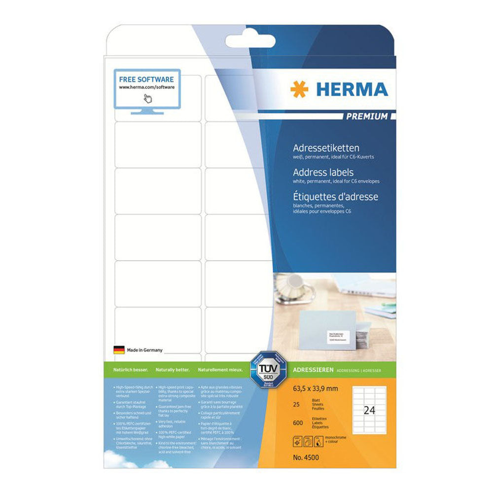 Herma Premium Labels A4 63,5mm 25 st