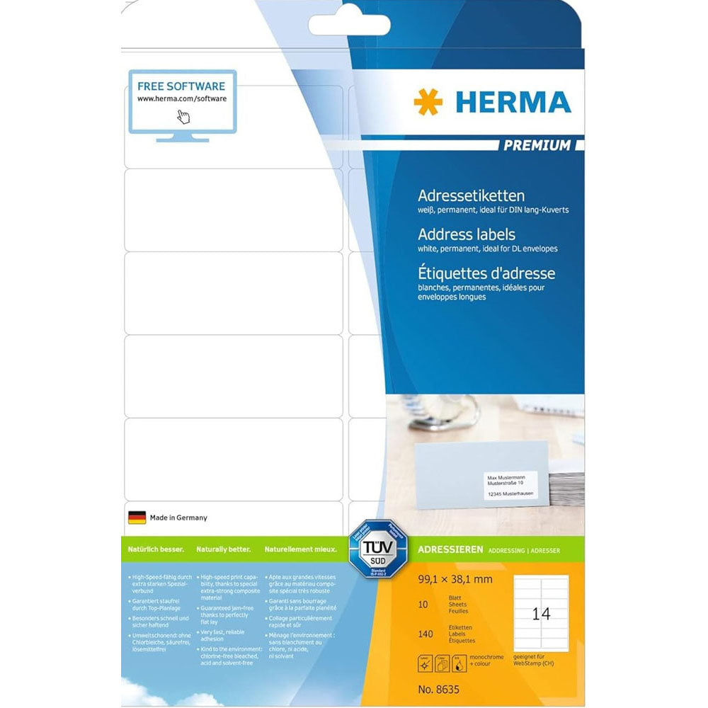 Herma Premium Address Etykiety A4 10pc