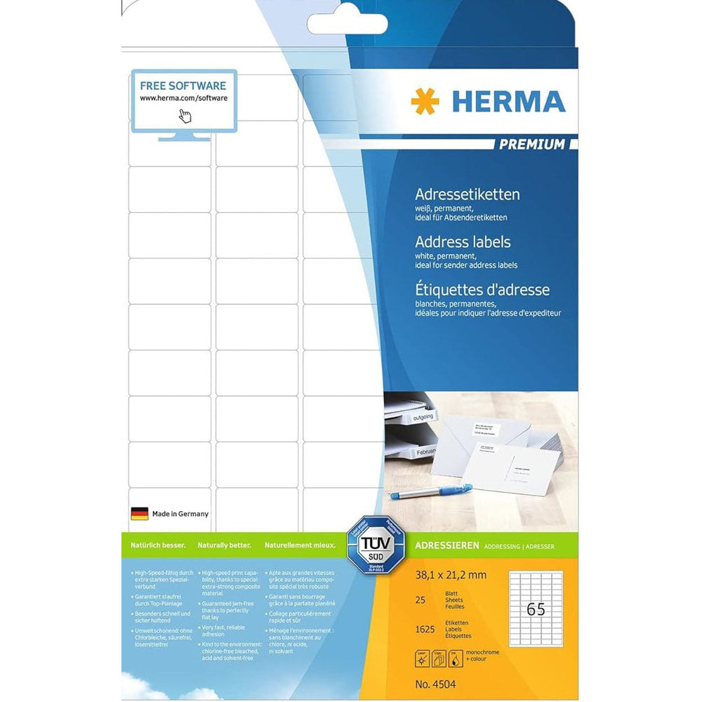 Herma Premium Adres Etykiet A4 38,1 mm 25pc