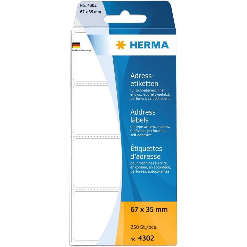 Herma Fanfolded Adress -etiketter White 250pc