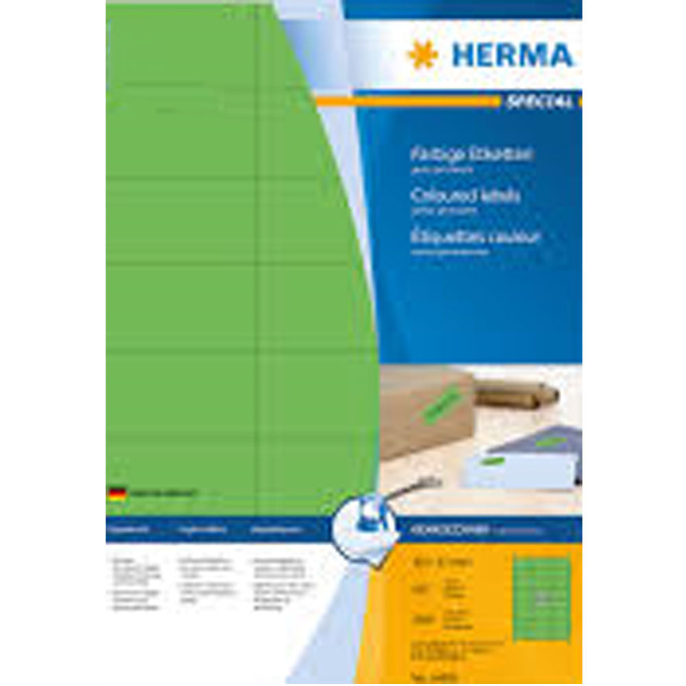 Herma Coloured Labels A4 100pc (70x37mm)