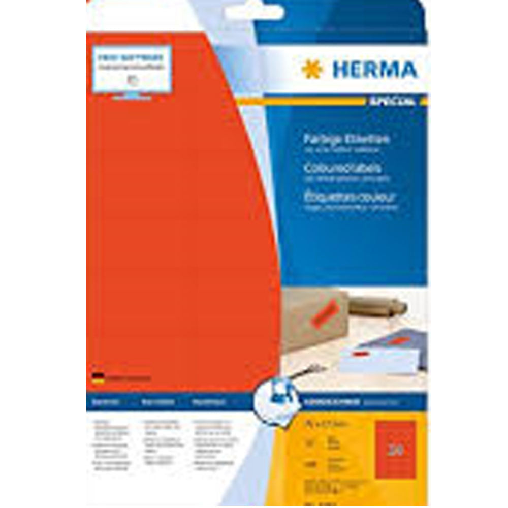 Herma Colored Etiketter A4 100 st (70x37mm)