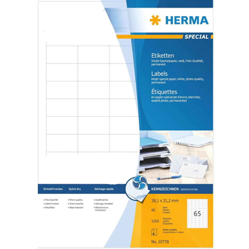 Herma Inkjet etiketter A4 80 st