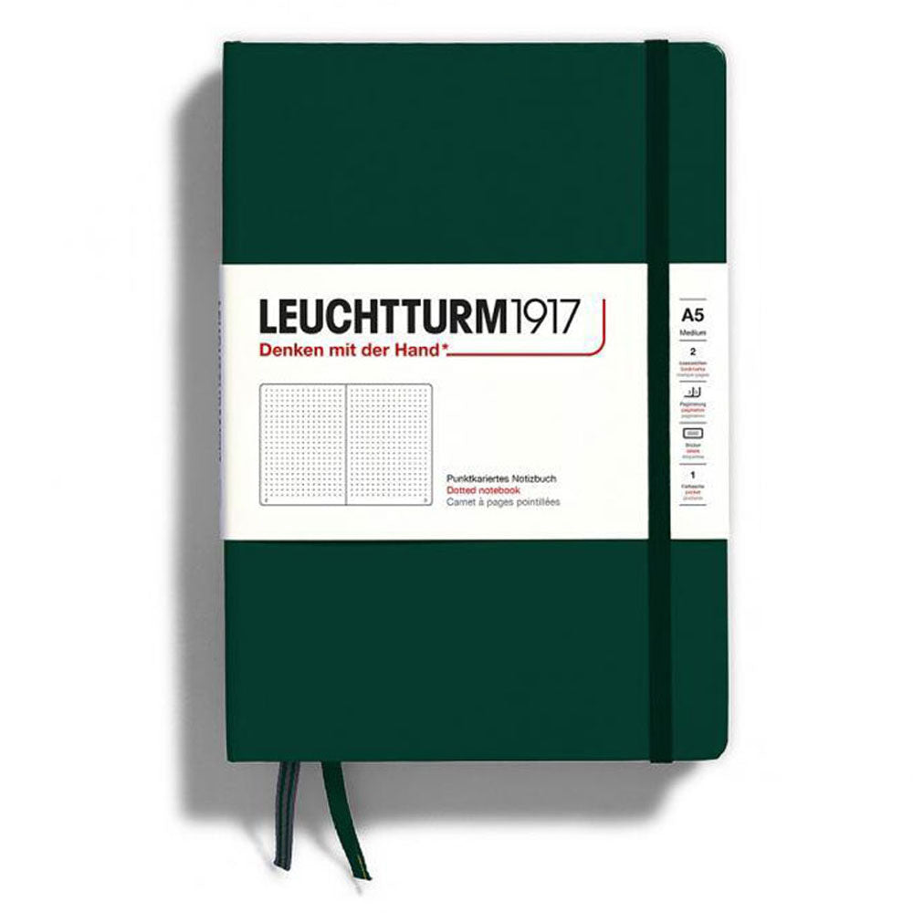 Leuchtturm Hardcover prikket notebook A5 (grøn)