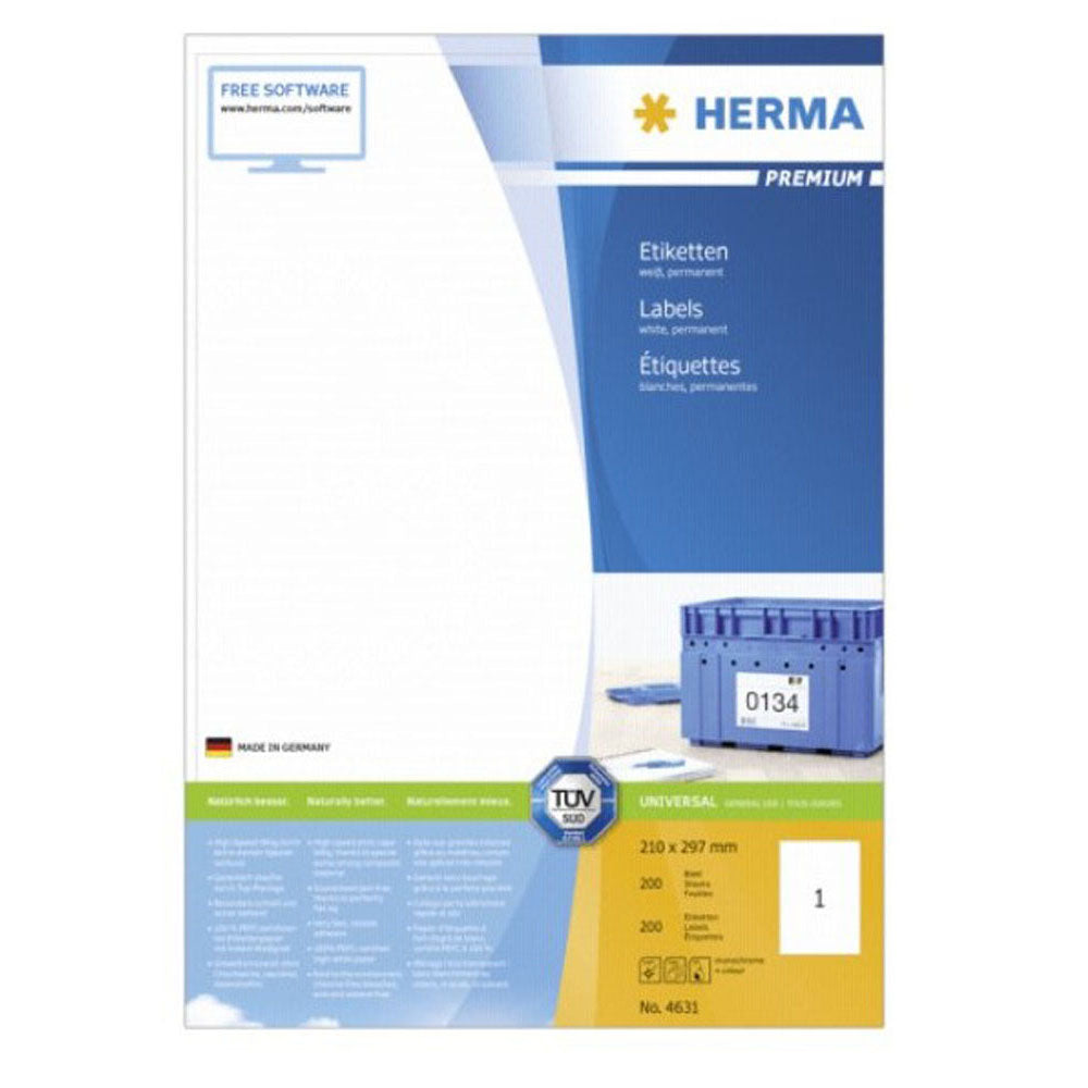 HERMA Premium -mærker A4 210mm 200 pc