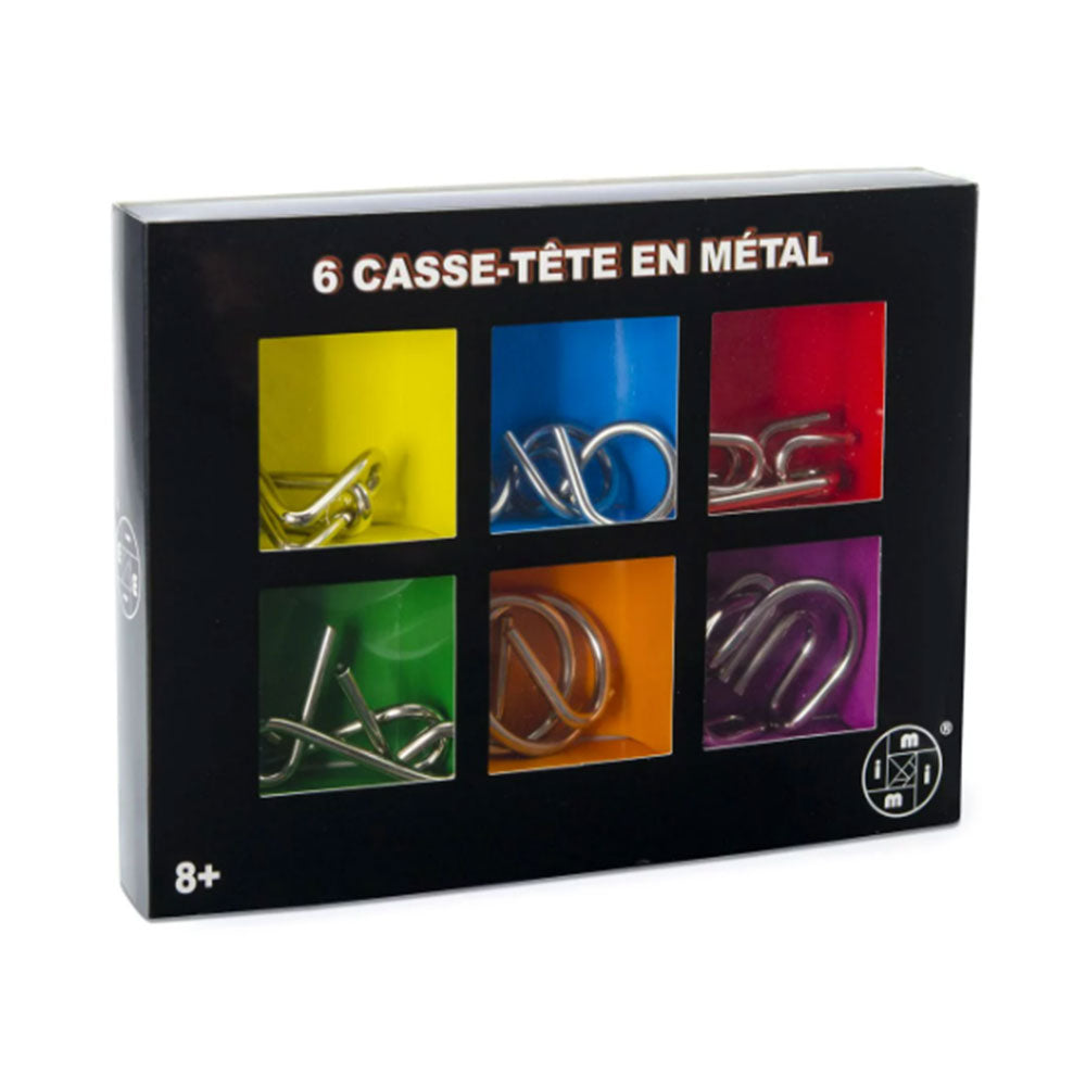 Chrome Metal Puzzles 6pcs