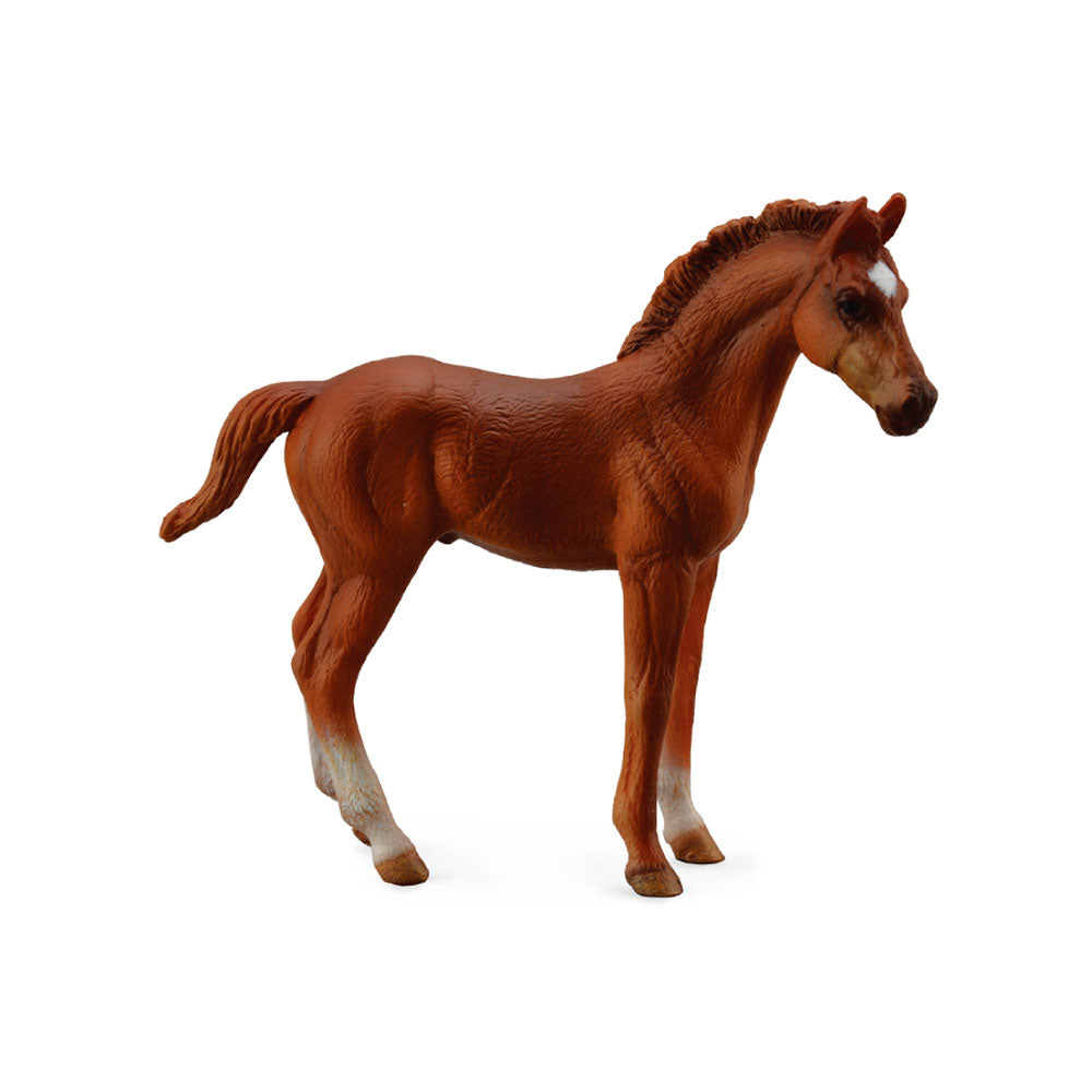 Collecta Thoroughbred veulen kastanje (medium)